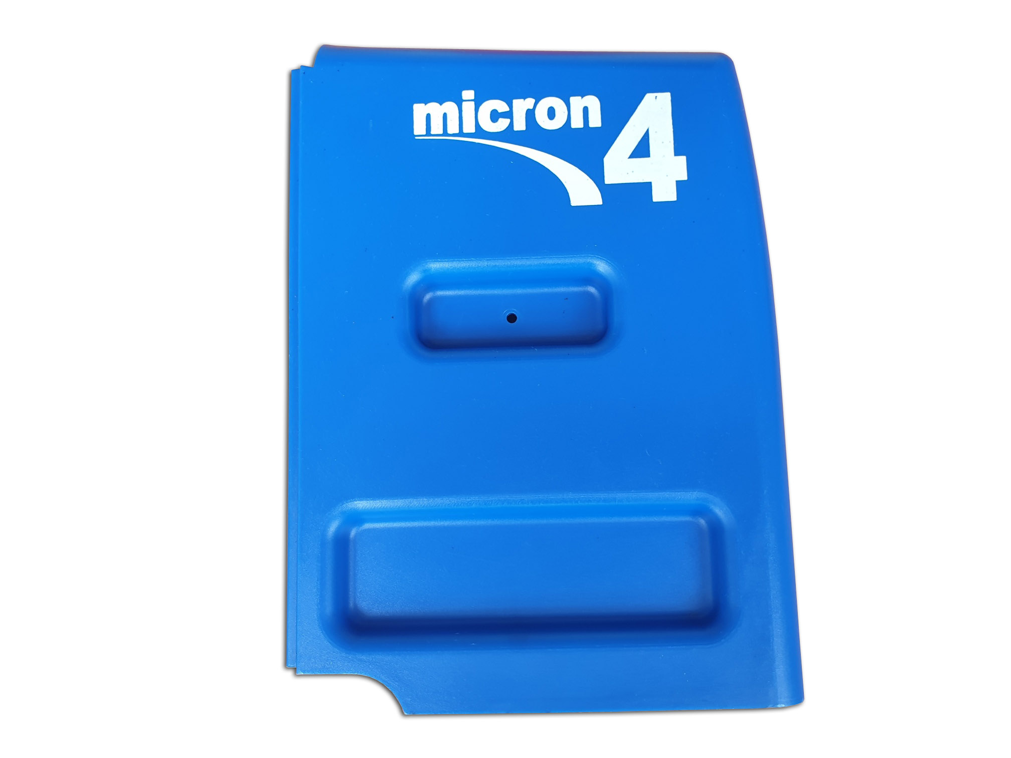 Gebruikt zijpaneel rechtsvoor in blauw voor Meler Micron 4